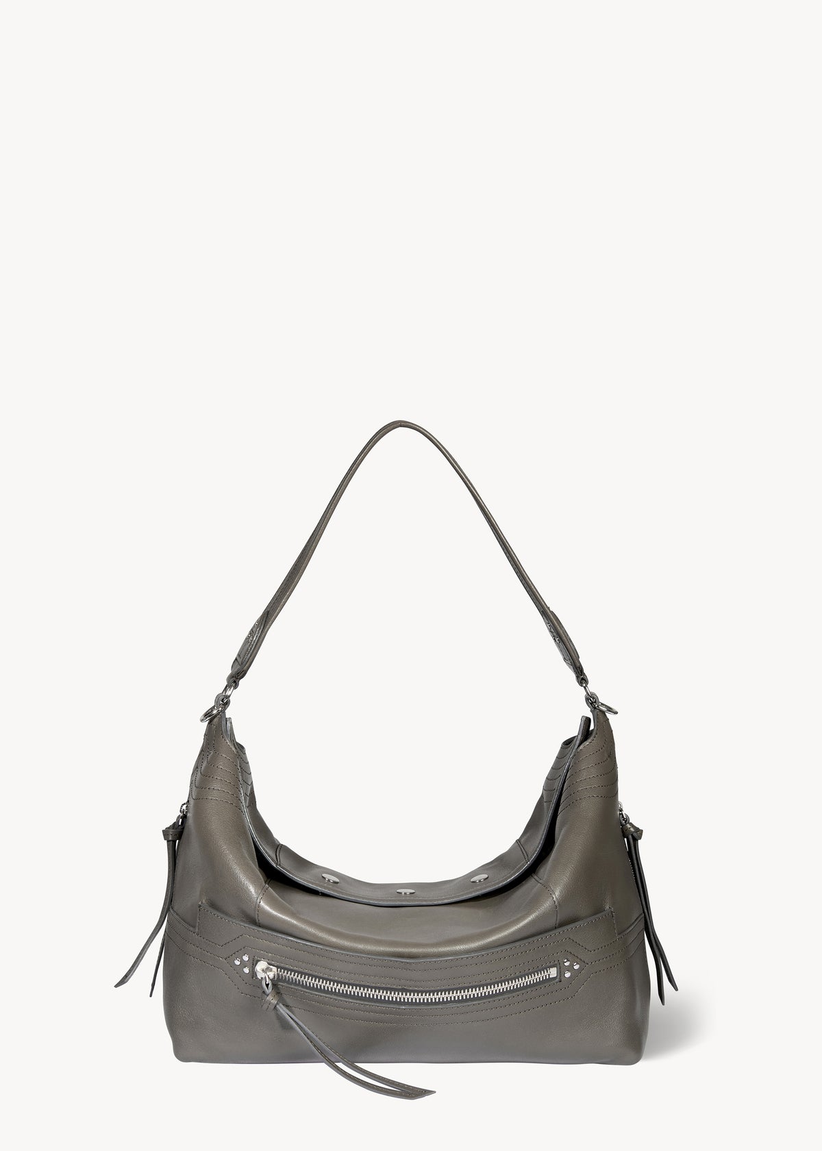 Sac Lucky Hobo Large buffle Gris