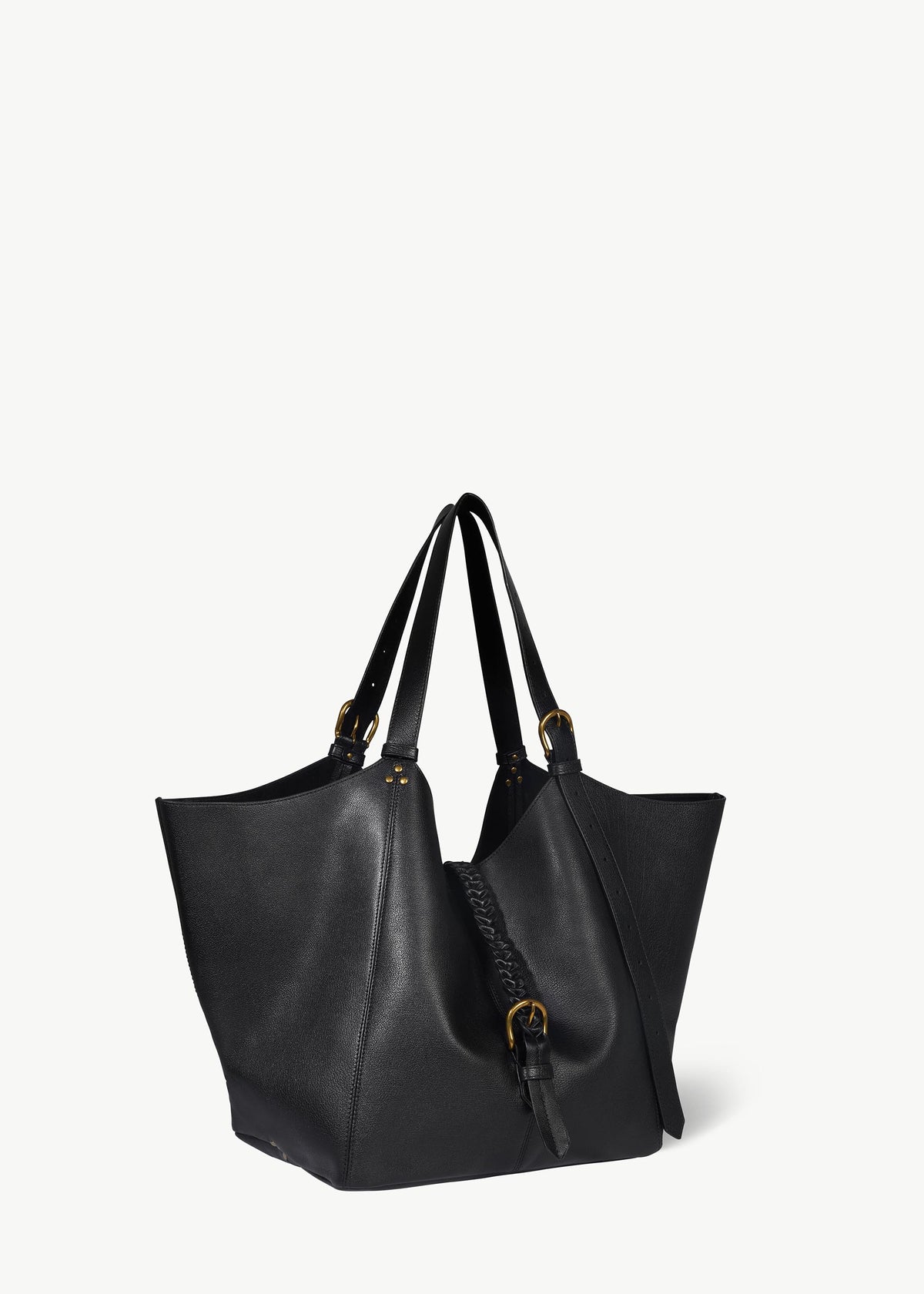 Sac Cabas Joseph M buffle Noir Brass