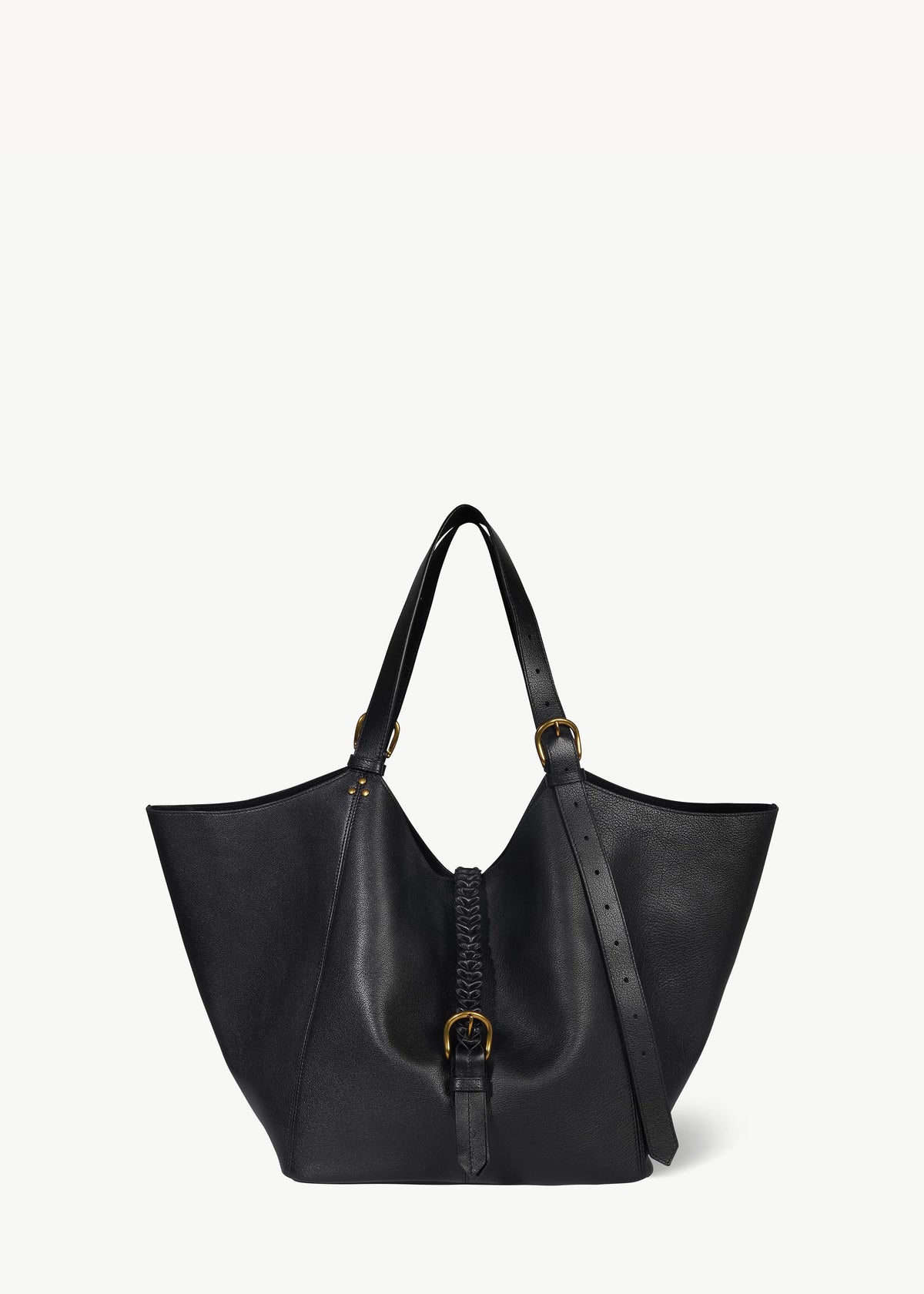 Sac Cabas Joseph M buffle Noir Brass
