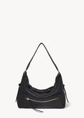 Sac Lucky Hobo Large buffle Noir Brass