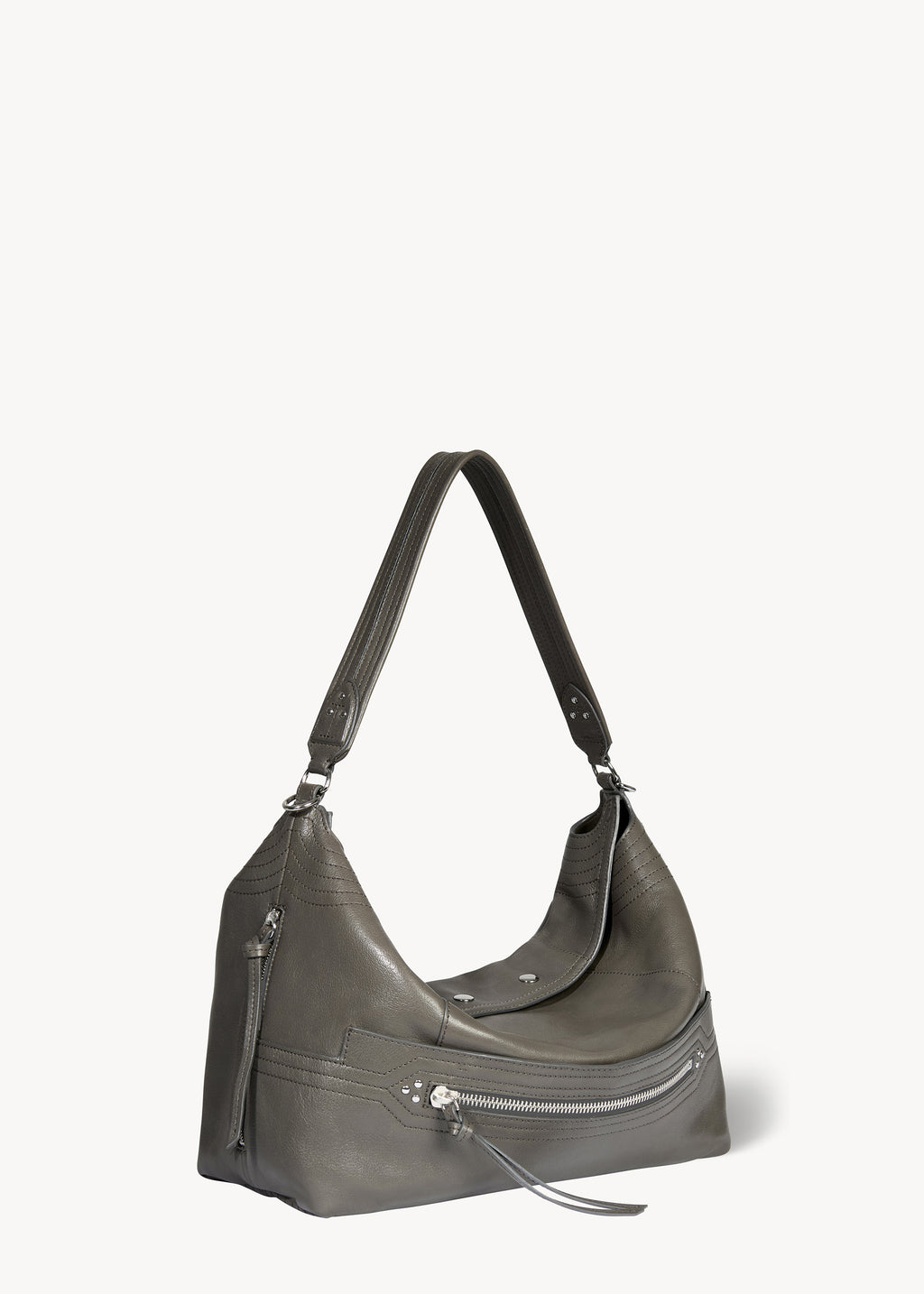 Sac Lucky Hobo Large buffle Gris