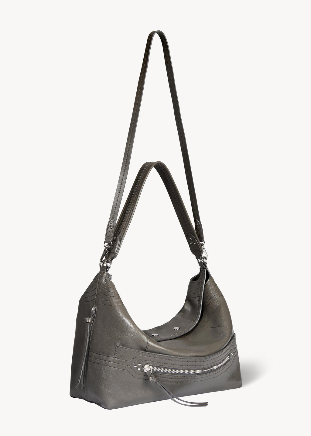 Sac Lucky Hobo Large buffle Gris