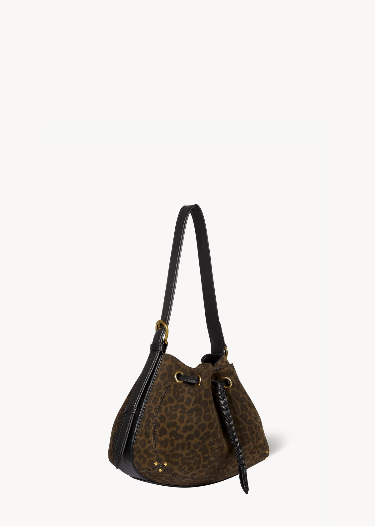 Sac Andy Croûte Velours Imprimé Léopard kaki