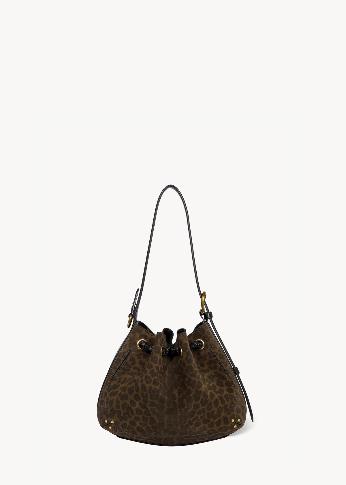 Sac Andy Croûte Velours Imprimé Léopard kaki