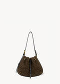 Sac Andy Croûte Velours Imprimé Léopard kaki