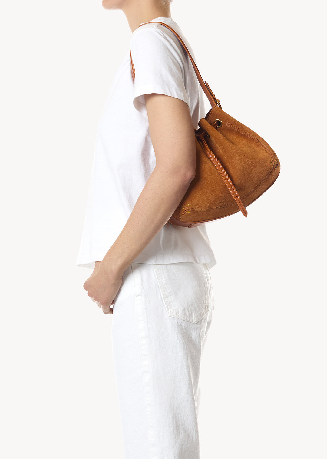 Sac Andy Croûte Velours Caramel