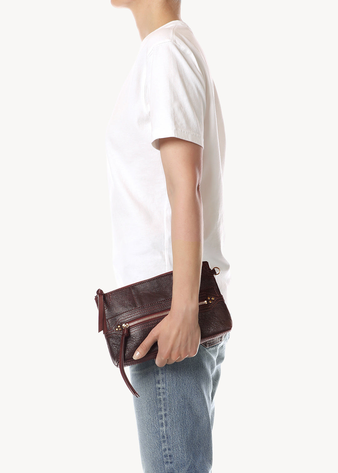 Pochette Lucky Clutch Agneau Bordeaux used