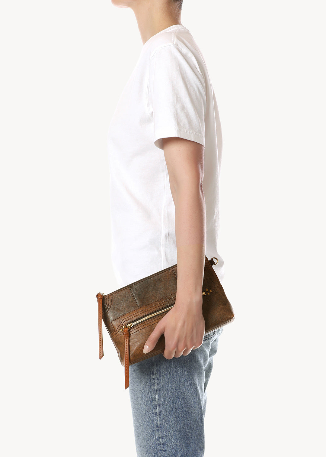 Pochette Lucky Clutch Agneau Marron used