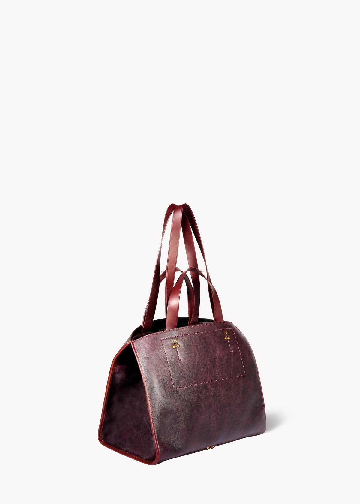 Sac Cabas Léon M Agneau Bordeaux used