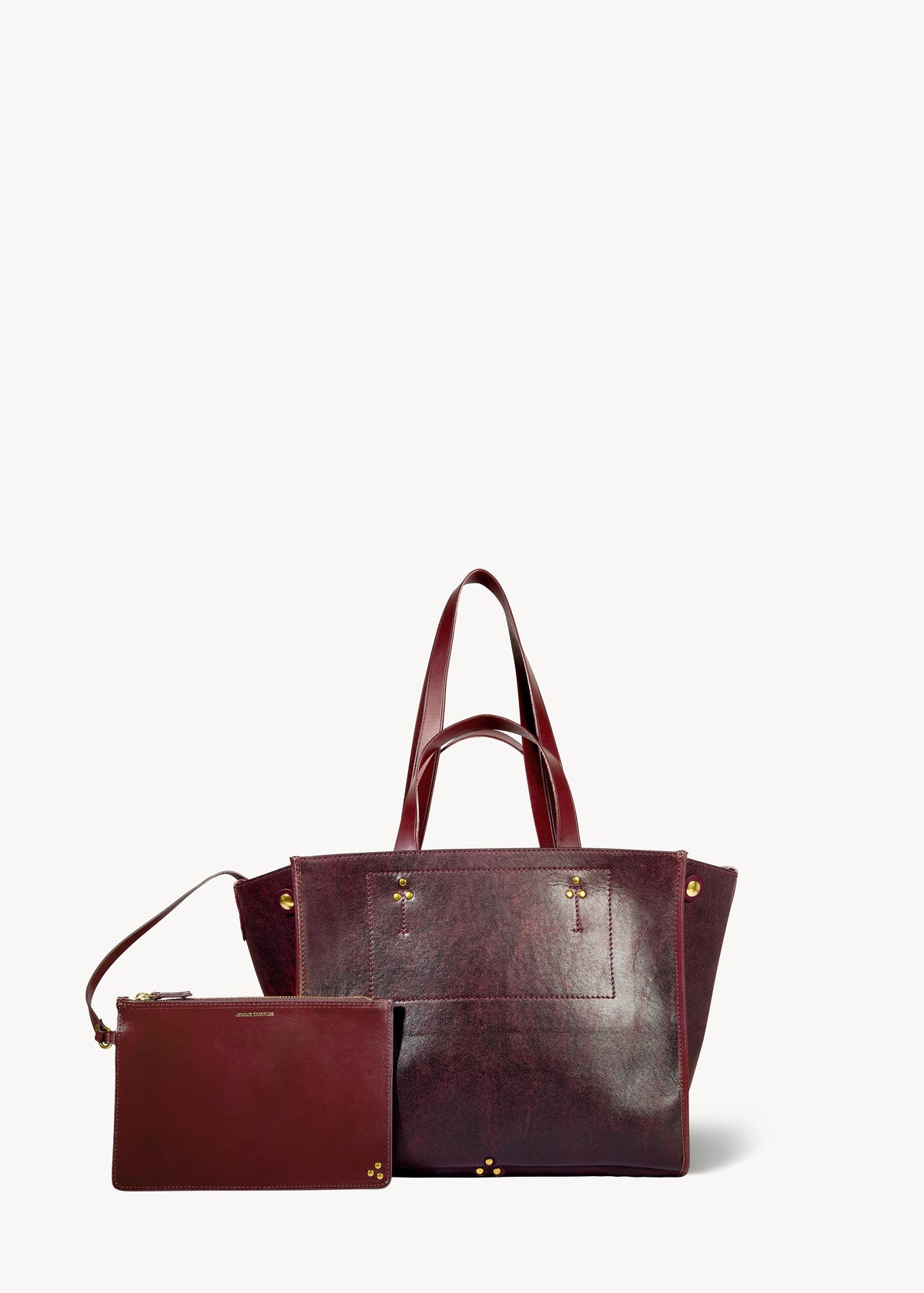 Sac Cabas Léon M Agneau Bordeaux used
