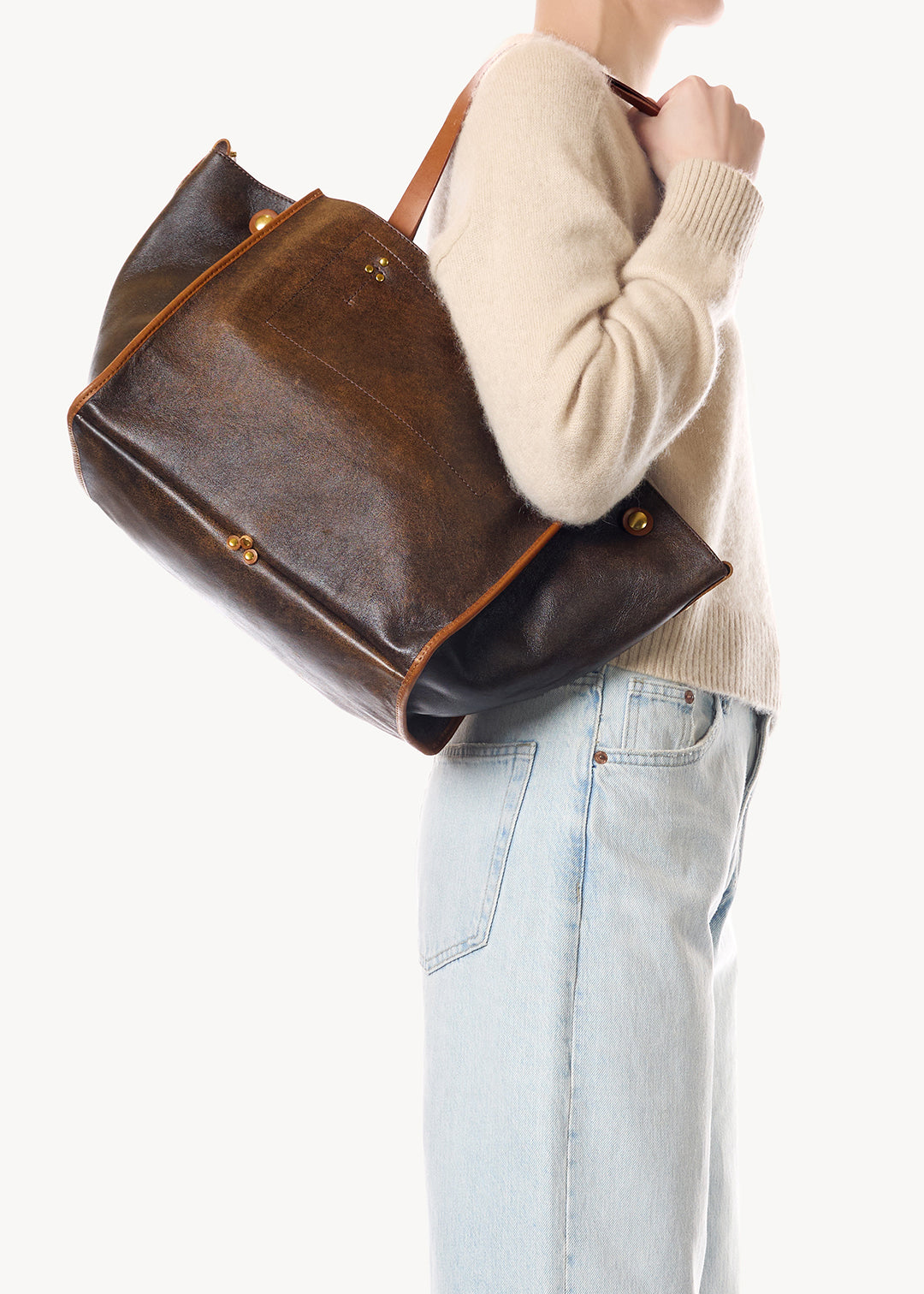 Sac Cabas Léon M Agneau Marron used